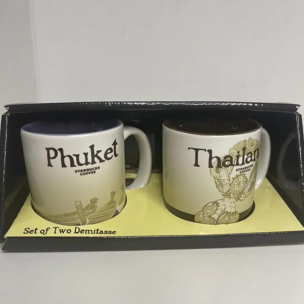 Starbucks Mug Phuket & Thailand 3 oz. Demi Cup Set City mugs NEW